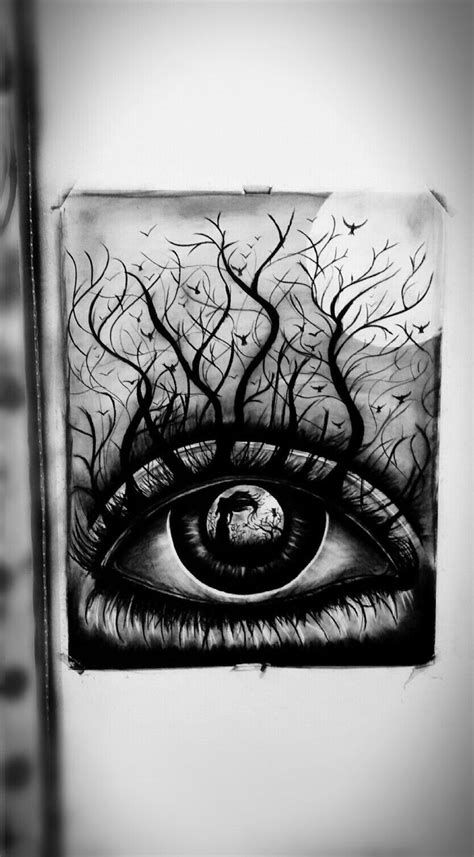 Draw Charcoal Cool Art Drawings Dark Art Drawings Eye Art