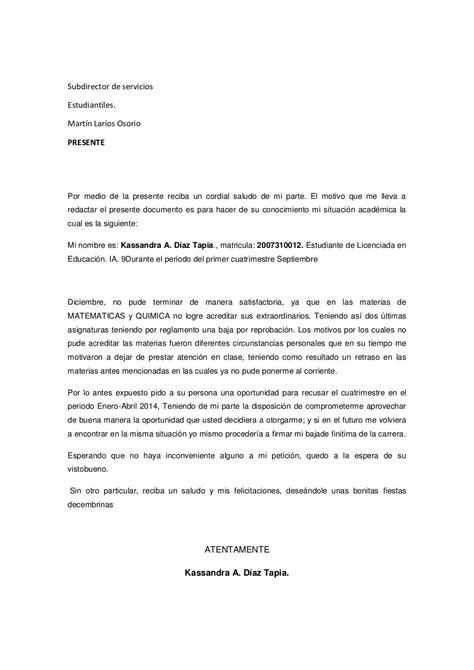 Ejemplo De Carta De Peticion Formal Ejemplo Sencillo Kulturaupice