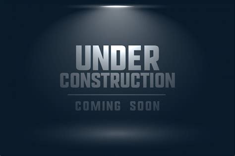 Free Vector Under Construction Coming Soon Spot Light Background