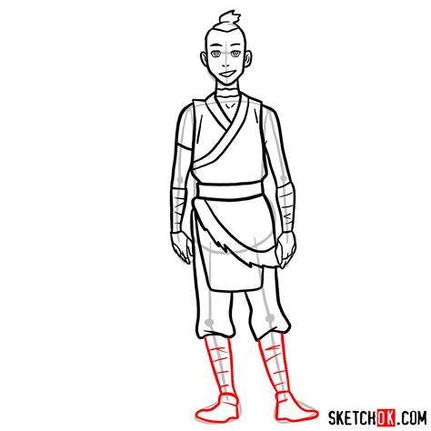 How To Draw Sokka In Full Growth Avatar Step By Step Guide