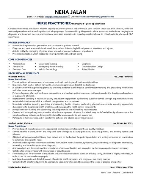 Nurse Practitioner Resume Examples Template With Job Winning Tips