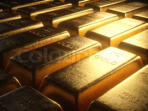 1000 Gram Gold Bars Stock Image Colourbox
