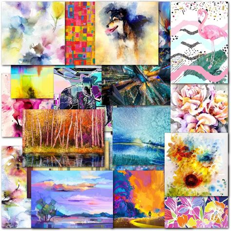Pack Of 20 Mixed Abstract Premium Blank Greeting Cards Uk