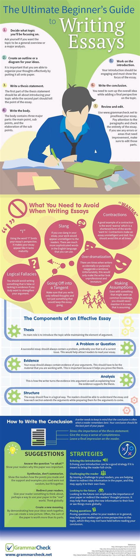 The Ultimate Beginners Guide To Writing Essays Infographic
