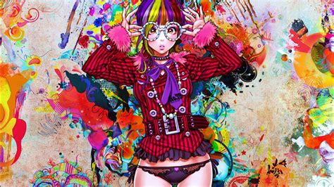 Colorful Anime Hd Wallpaper Art And Paintings Wallpaper Better