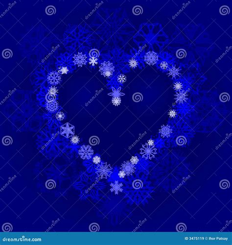 Snowflake Heart Stock Vector Illustration Of Holiday 3475119