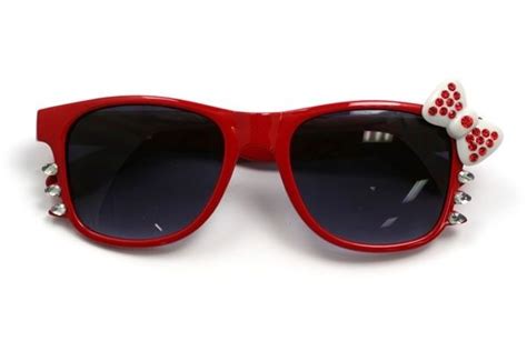 Kitty Sunglasses With Bow And Rhinestones Neatorama