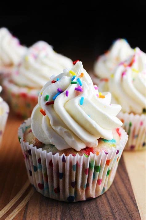 homemade funfetti cupcakes with vanilla frosting and sprinkles funfetti cupcakes cupcake