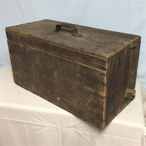 Antique Handmade Wooden Carpenter Tool Box Machinist Chest Etsy