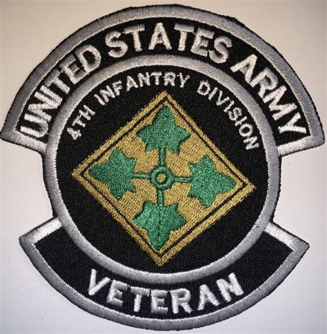 4th Infantry Division Veteran Patch Decal Patch Co