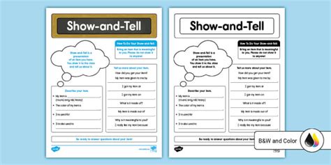 Show And Tell Worksheet Ell Resources Twinkl Usa