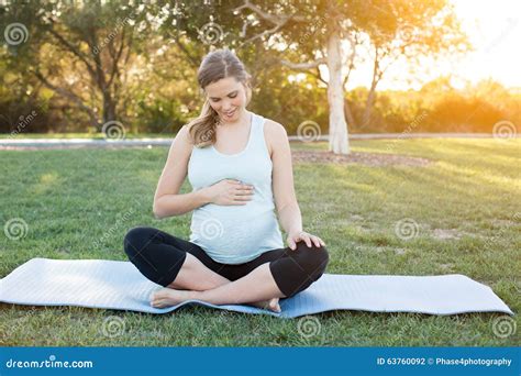 Pregnant Yoga Stock Photo Image Of Parent Female Abdomen 63760092