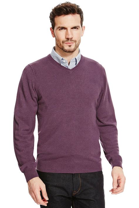 Hop the latest hampers and gifts at m&s. ex Marks and Spencer Mens V Neck Jumper Cashmilon Sweater ...