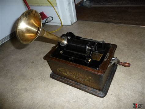 1903 Edison Wax Cylinder Phonograph Works Perfectly Photo 2682593