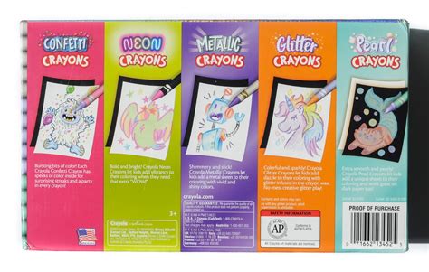 120 Specialty Crayola Crayons Pearl Glitter Metallic Neon And