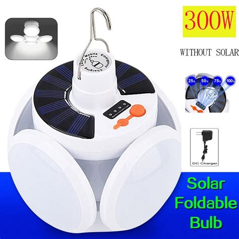 Newest Model Solar Light Power 300w Outdoor Portable Rechargeable Bulb