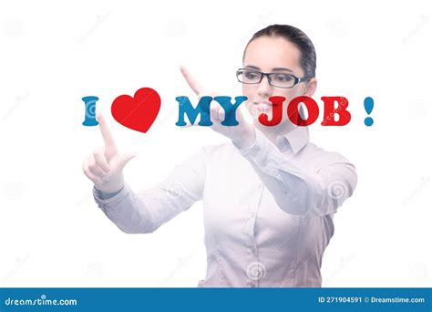 I Love My Job Concept With Businesswoman Stock Image Image Of Worker