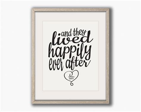 And They Lived Happily Ever After Personalized Print Etsy