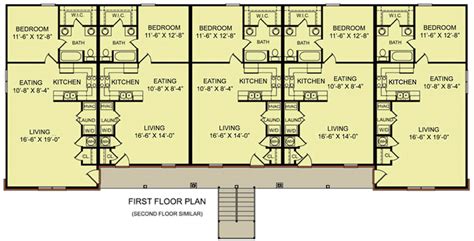 10 Unit Apartment Building Plan 83128dc Architectural