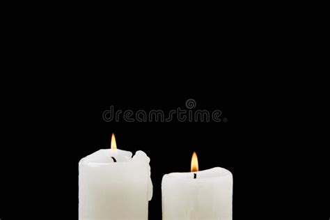 Large Burning Candles Stock Photo Image Of Fire Flames 114344858
