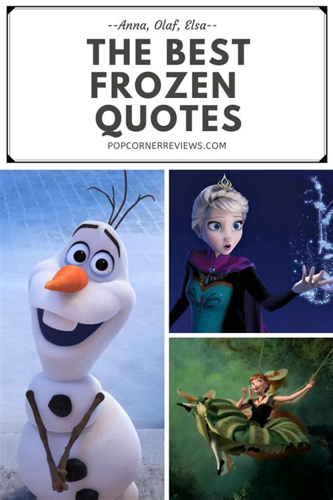 The Best Frozen Quotes From Anna Elsa And Olaf