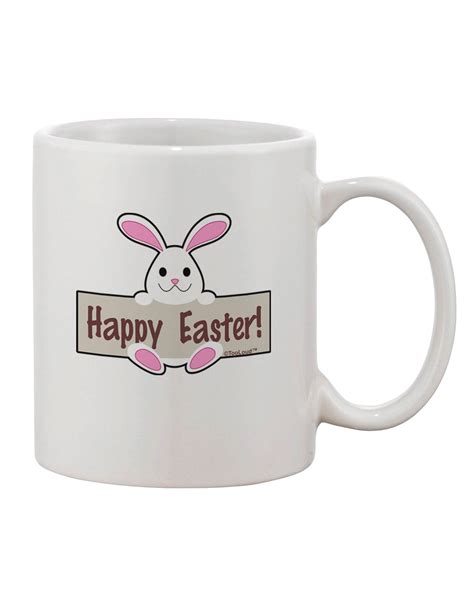 Cute Bunny Happy Easter Printed 11oz Coffee Mug By Tooloud Easter