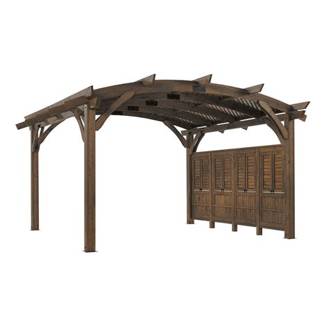 The Outdoor Greatroom Company Sonoma Arched Pergola Privacy Wall