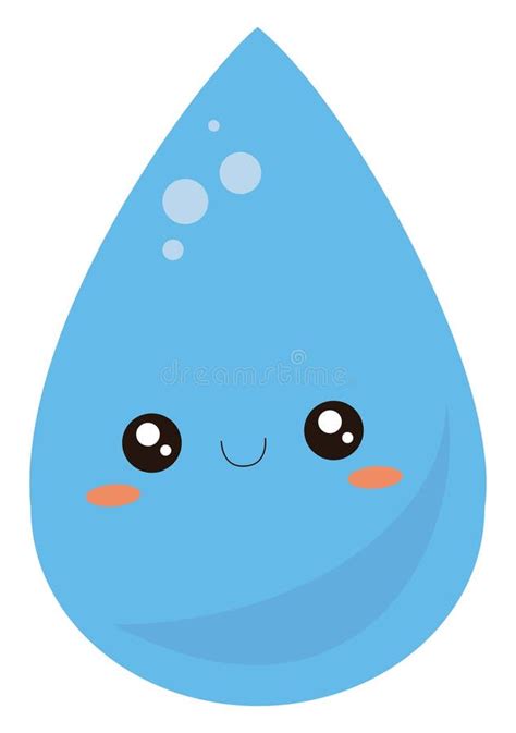 Cute Water Drop Illustration Vector Stock Illustration Illustration