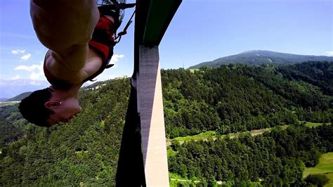 Extreme Bungy Jumping Meter Bungee Jumping Von Der Europabr Cke Youtube