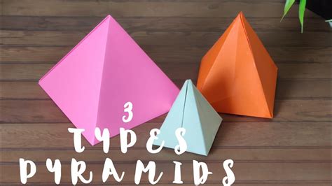 Origami Pyramids 3 Types Easy Step By Step Ll Easy Hands Youtube