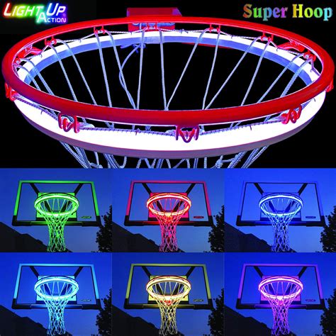 Buy Light Up Action Super Hoop Neon Led Basketball Hoop Light Net 20 Illuminates Backboard Rim