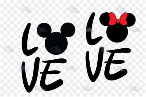 Download Love With Mickey Mouse Head Minnie Mouse Cute Bow Love