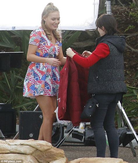 Sarah Ellen Stuns In A Lace Jumpsuit As She Films Scenes For Neighbours Daily Mail Online