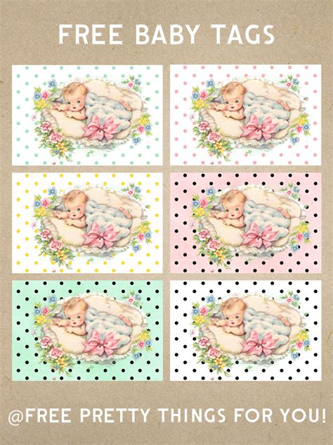 Print onto white laser paper, trim, place in a 5x7 frame and place on table. Baby Shower Gifts: Printable Tags - Free Pretty Things For You