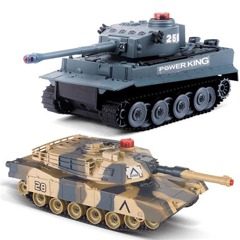 2pcsset 132 24g Rc Tank Toy With Fighting Infrared Ray Led Remote
