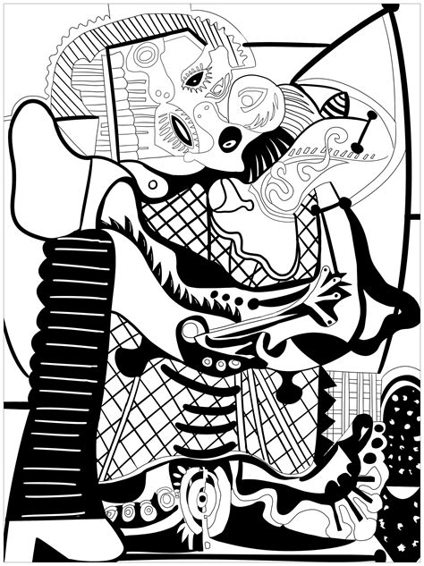 Picasso Coloring Pages For Children Pablo Picasso Kids Coloring Pages