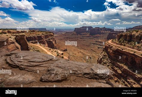 Canyonlands National Park From Overlook Stock Photo Alamy