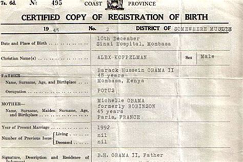 You Too Can Have Your Own Kenyan Birth Certificate