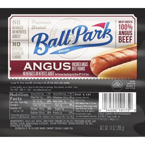 Ball Park Angus Beef Franks Original Length 8 Count 1source