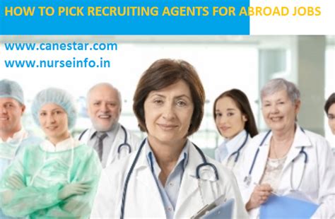how to pick recruiting agents for abroad jobs for nurses