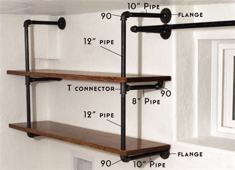 Make sure to use drywall anchors if you're attaching to a drywall in order to have a solid fastening. DIY Industrial Pipe Shelving - Chris Loves Julia
