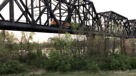 Gigantic Railroad Trestle Over Ohio River At Kenova West Virginia