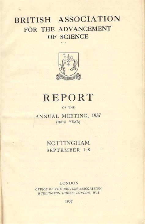 British Association For The Advancement Of Science Report Of The Annual