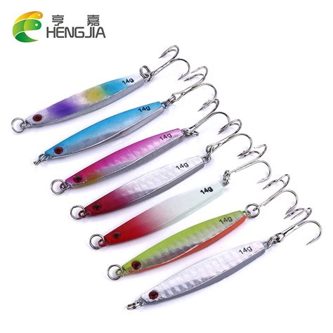 HENGJIA 70pcs Metal Spoon 14g 6cm Fishing Lure Wobblers Lead Jigs Bait