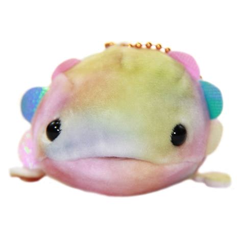 Mochi Puni Wooper Looper Colorful Axolotl Plushie Rainbow 4 Inches