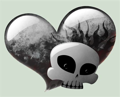 Skull And Heart By Sewer Pancake On Deviantart
