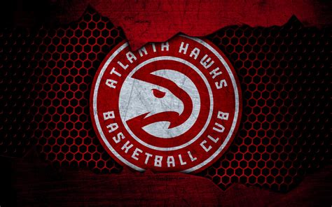 Download Wallpapers Atlanta Hawks 4k Logo Nba Basketball Eastern