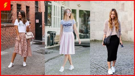 Sneakers And Skirt Outfits Yes Or No Youtube