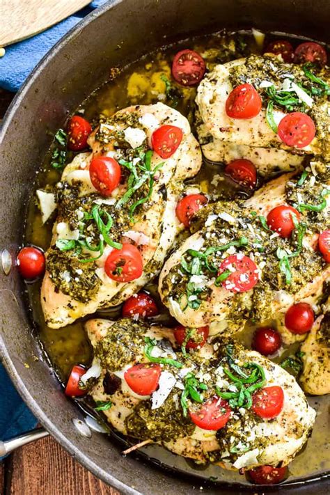 Use leftover chicken breast in this substantial healthy soup. Cheesy Pesto Stuffed Chicken - Lemon Tree Dwelling