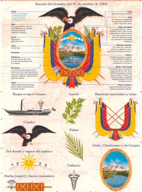 Partes Del Escudo Nacional Del Ecuador Y Su Significado ️